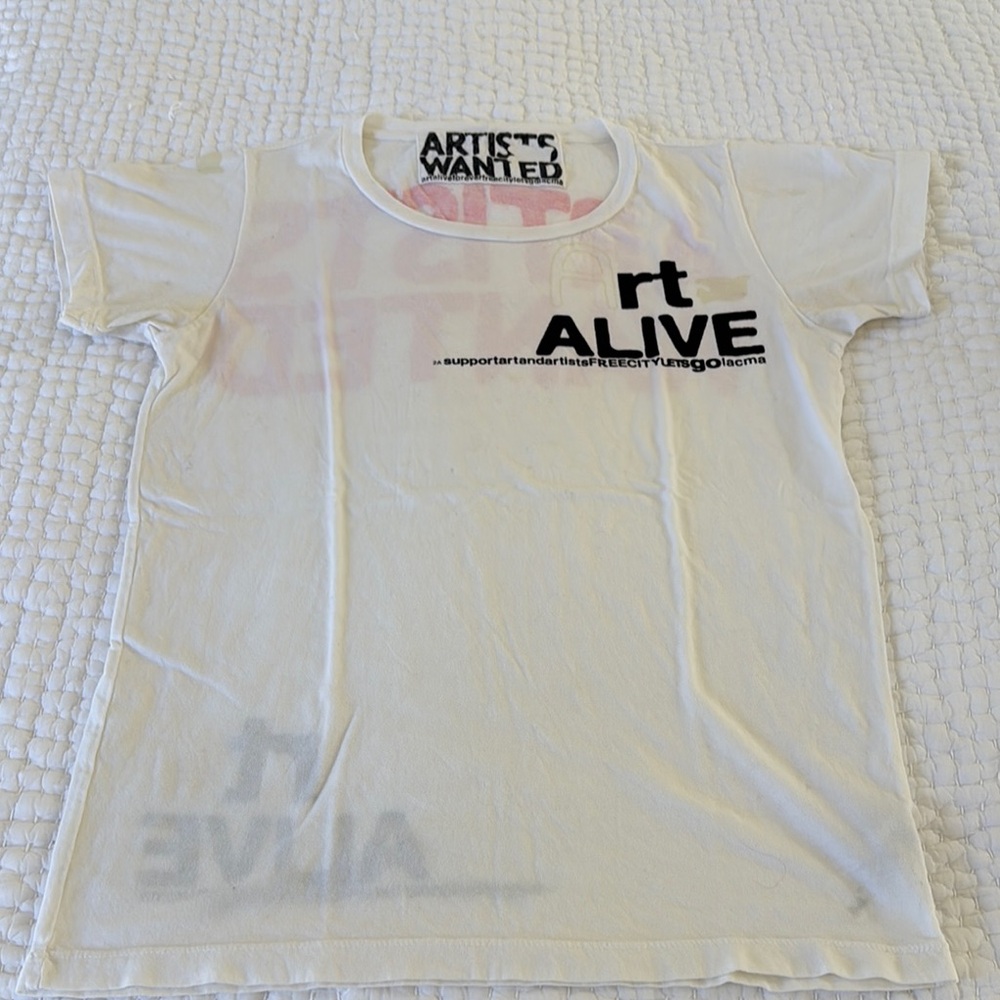 Freecity White Short Sleeve Tee Alive Graphic